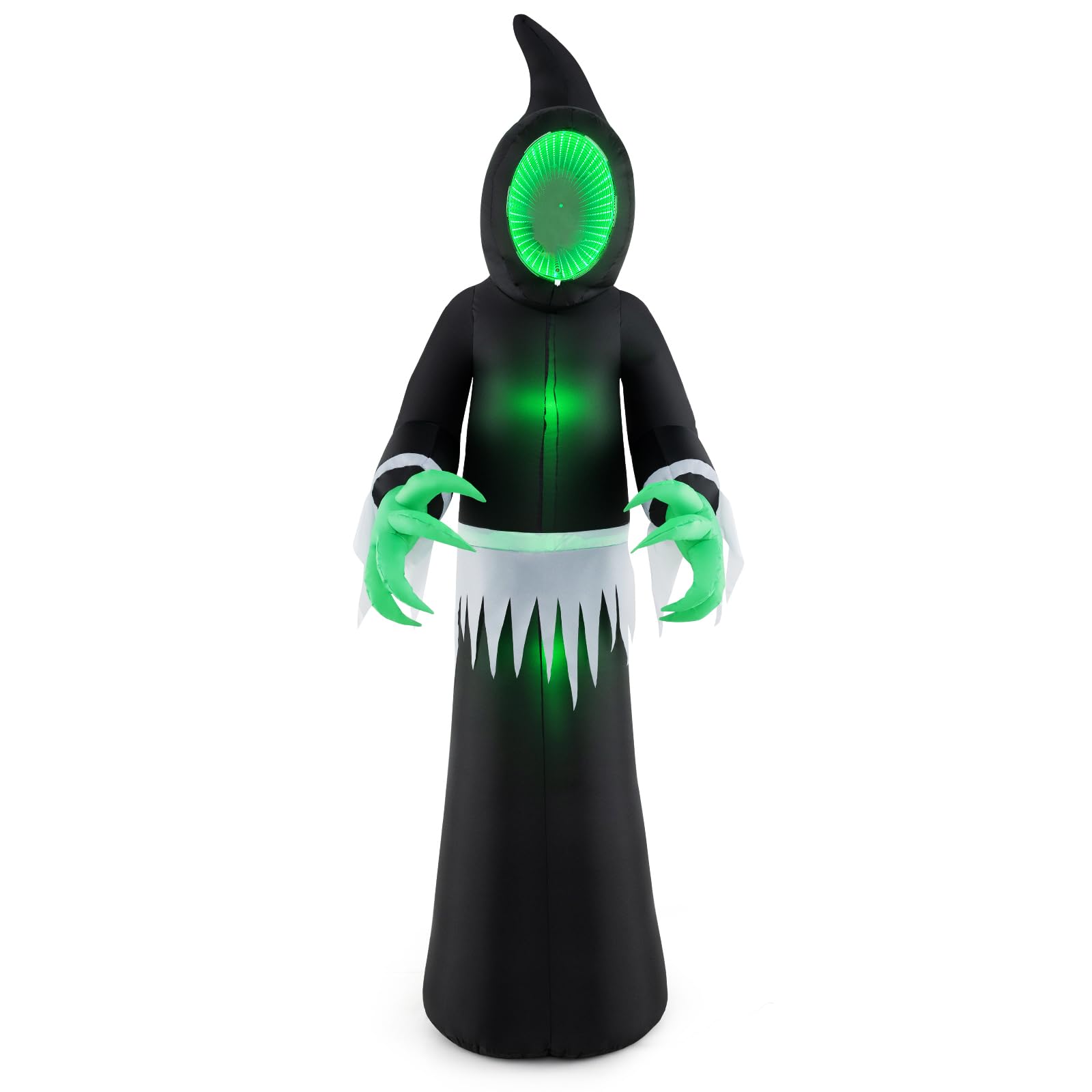 Fantôme gonflable géant Tangkula de 2,4 m pour Halloween avec visage miroir lumineux